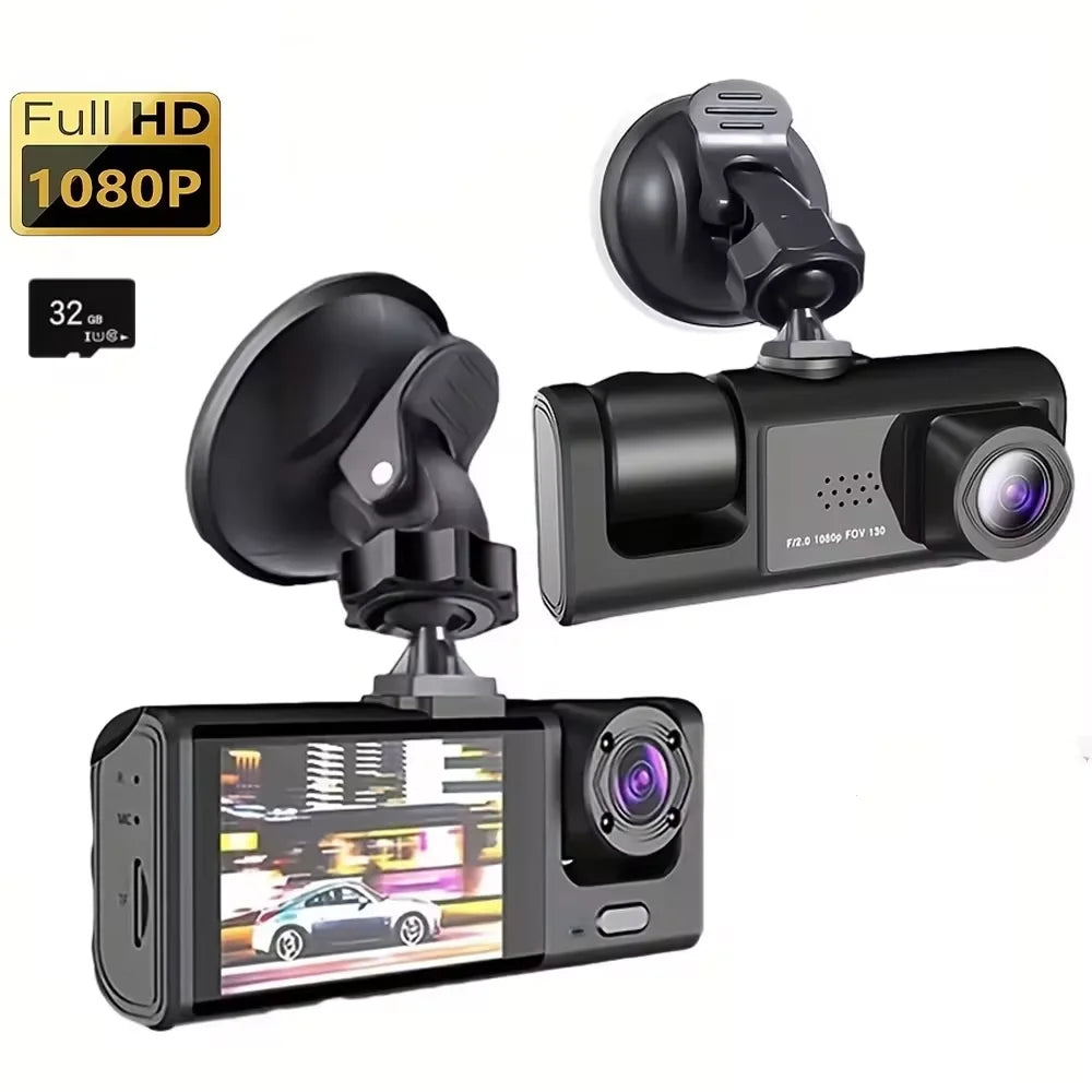 Full HD 3-Lens Dash Cam