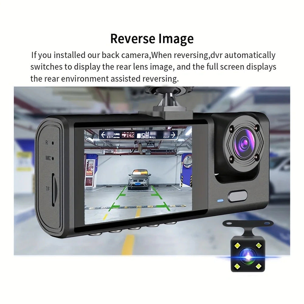 Full HD 3-Lens Dash Cam